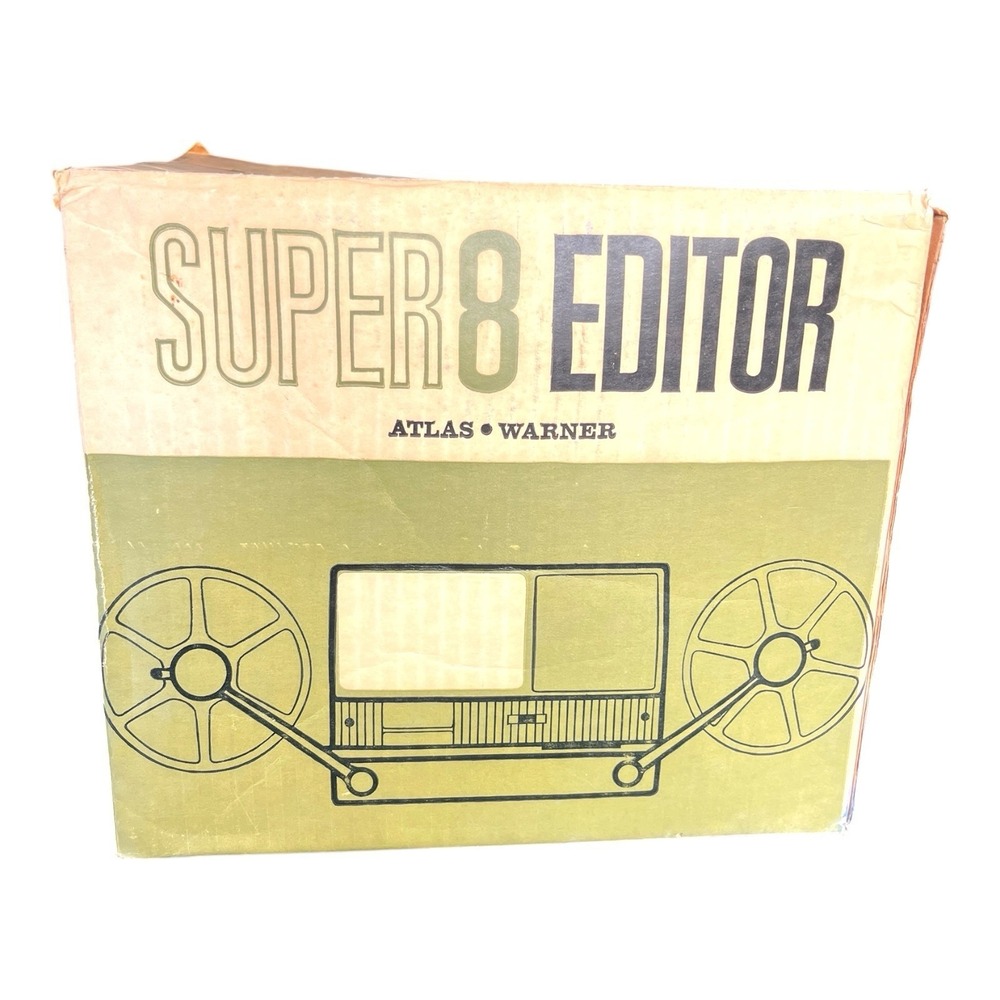 Vintage Atlas Warner 500 Super 8 film editor and viewer with Film Splicer